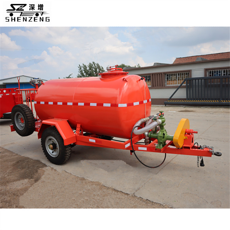 3-5噸水罐拖車、園林農藥噴灑水罐車、道路除塵水罐拖車